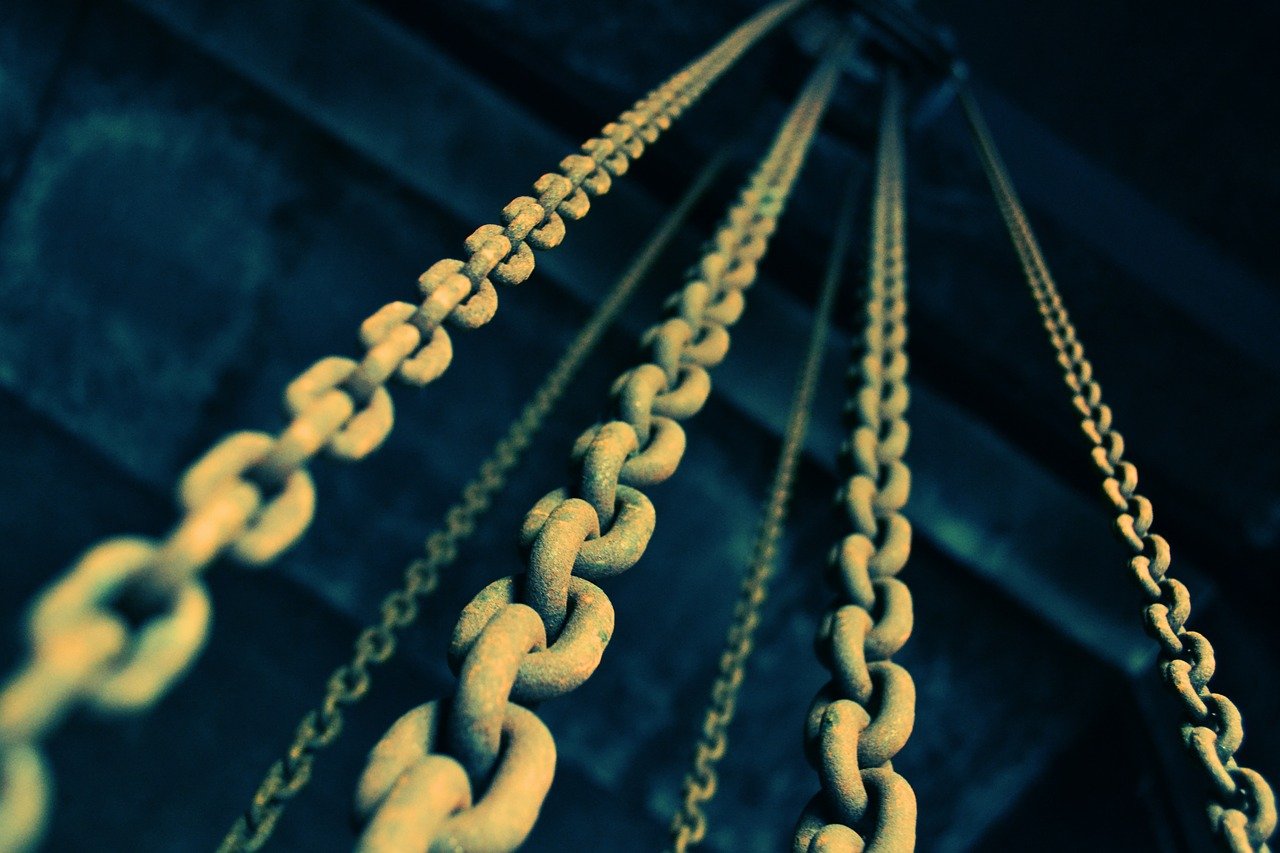chains, crane, industrial