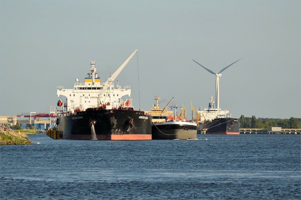 freighter, cargo ship, industry