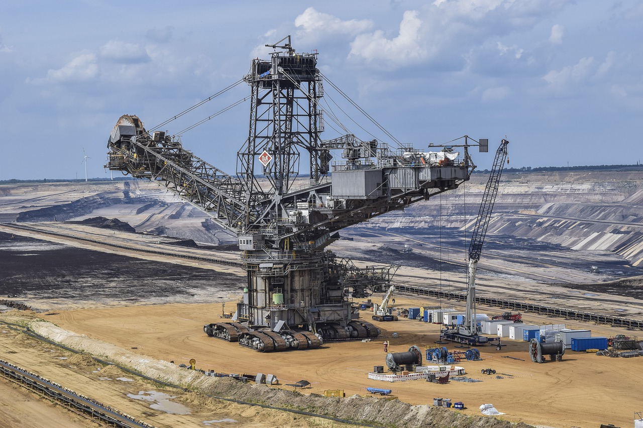 landscape, open pit mining, mining